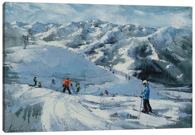 Favorite Track Canvas Art Print - Skiing Art