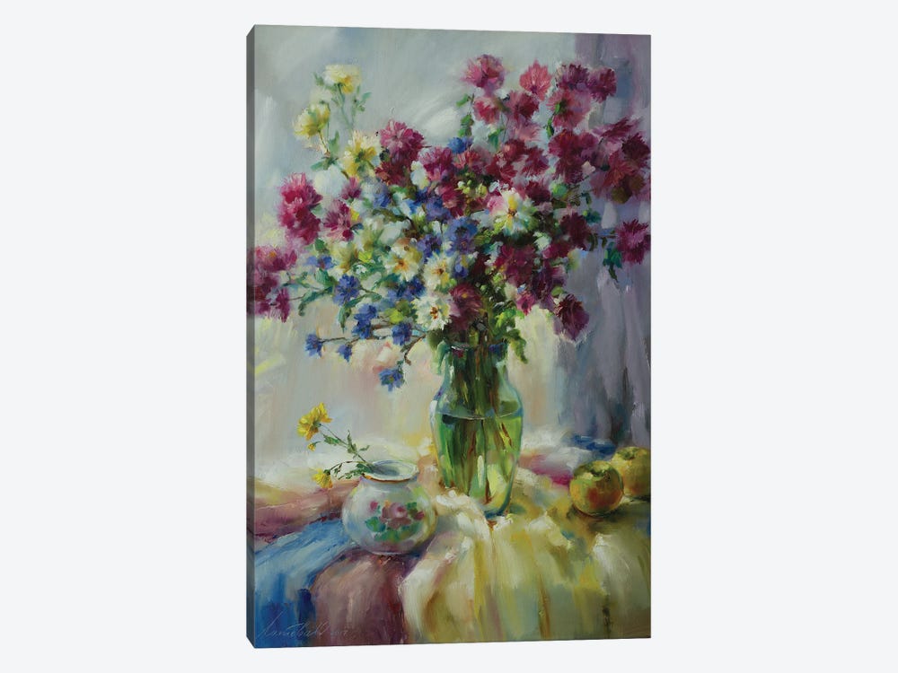 Autumn Flowers Presented With Love To You by Olha Laptieva 1-piece Canvas Print