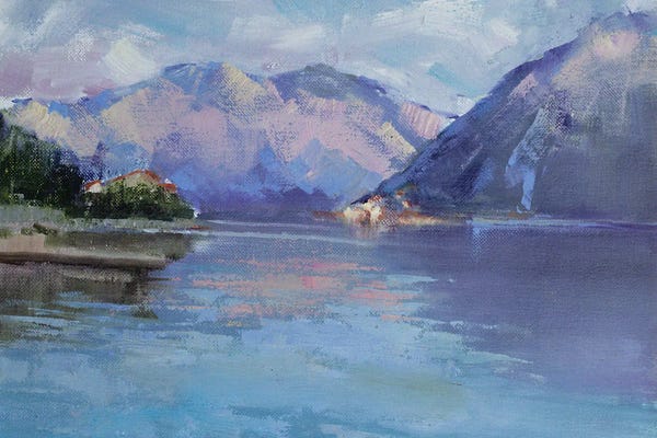 Olha Laptieva: Pink Mountains by Olha Laptieva