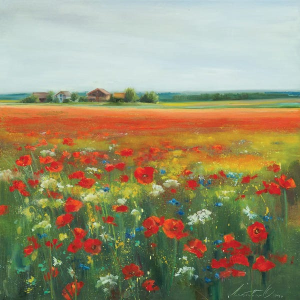 Olha Laptieva: Poppies On The Field by Olha Laptieva