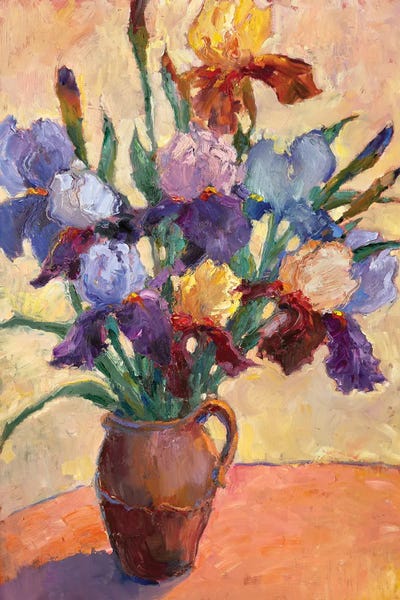 Olha Laptieva: Irises In The Morning Light by Olha Laptieva