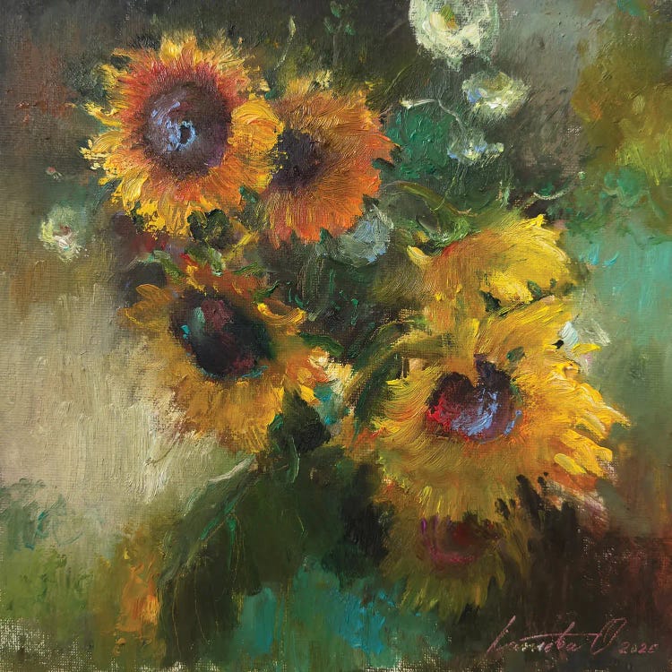 Sunflowers by Olha Laptieva wall art