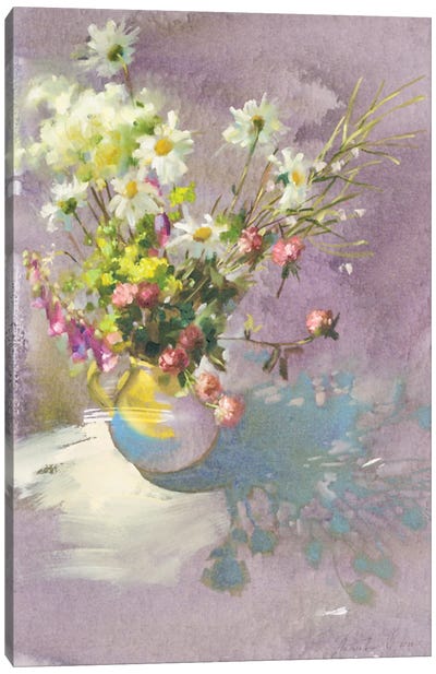 Summer Floral Mood Canvas Art Print - Olha Laptieva