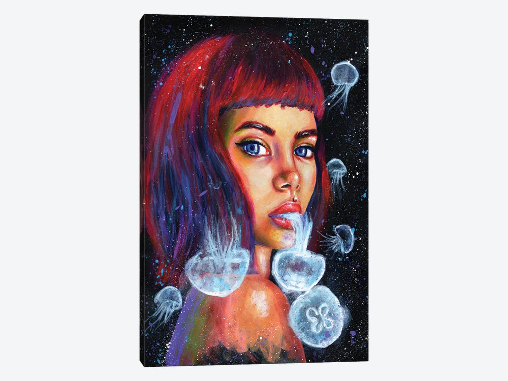 Jellyfish Sketch by Olesya Umantsiva 1-piece Canvas Art Print