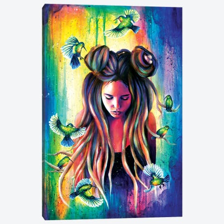 Colibri Nest Canvas Print #OLU10} by Olesya Umantsiva Canvas Art