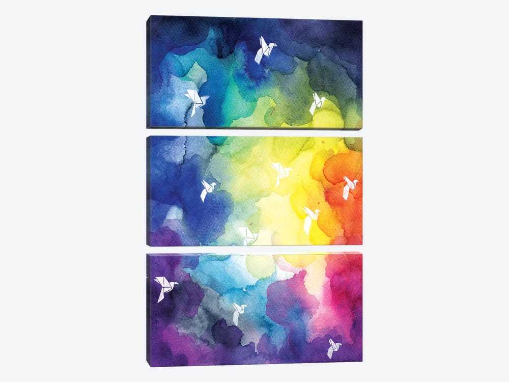 Colorful Clouds by Olesya Umantsiva 3-piece Canvas Wall Art