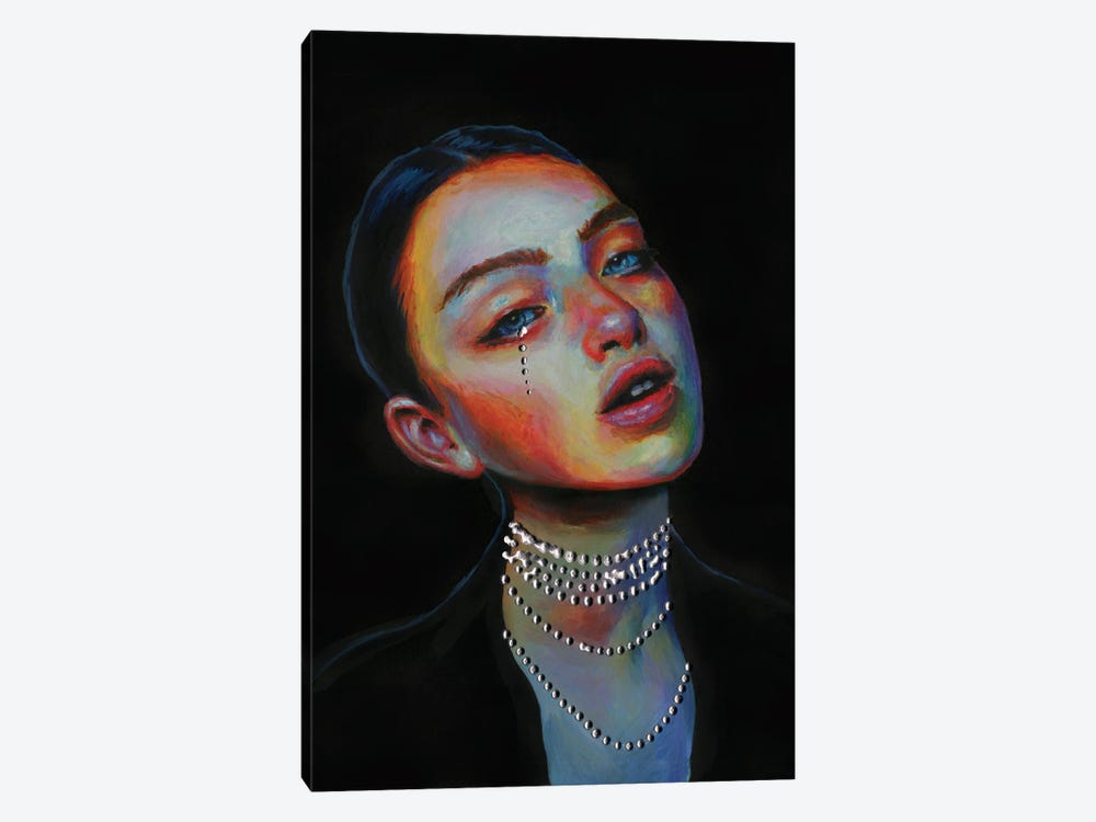 Black pearl by Olesya Umantsiva 1-piece Canvas Art Print