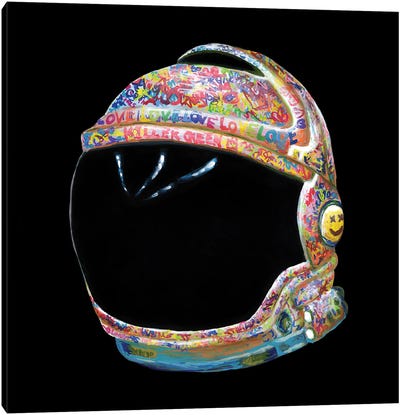 Graffiti Helmet Canvas Art Print - Olesya Umantsiva