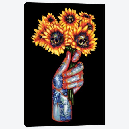 Sunflower Hand Canvas Print #OLU162} by Olesya Umantsiva Canvas Print