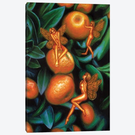 Tangerine Fairies Harvest Canvas Print #OLU194} by Olesya Umantsiva Canvas Art Print