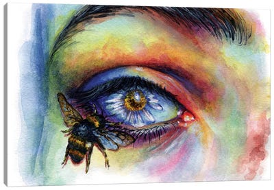 Flower Eye Canvas Art Print - Body