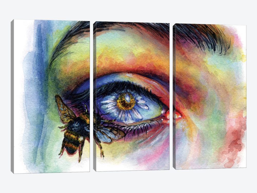 Flower Eye by Olesya Umantsiva 3-piece Canvas Art