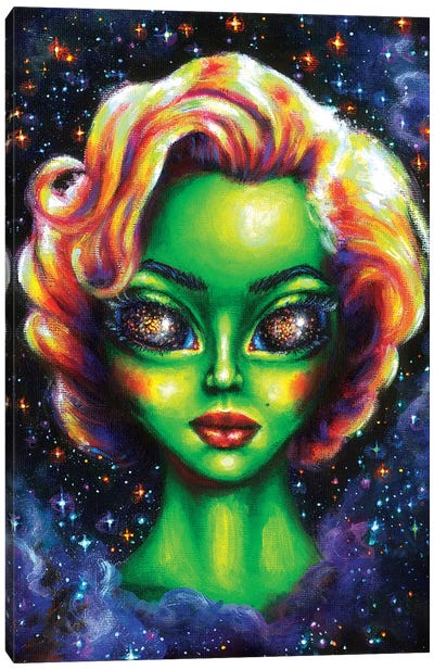 Iconic Alien Women. Marilyn Canvas Art Print - Alien Art
