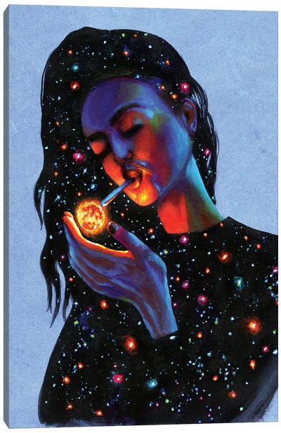 Ask The Universe Canvas Art Print - Space Fiction Art