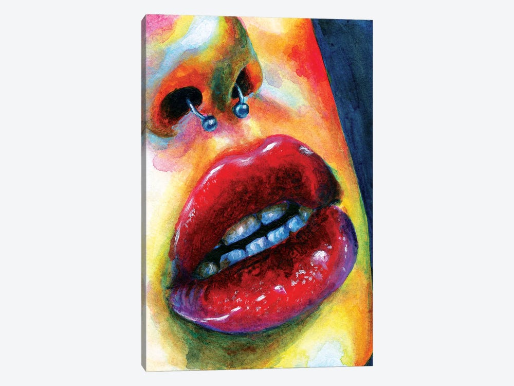Lips Study #4 by Olesya Umantsiva 1-piece Canvas Print