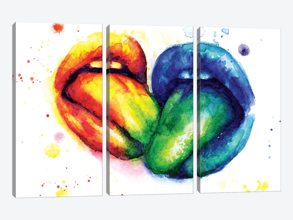 Taste My Color by Olesya Umantsiva 3-piece Canvas Wall Art