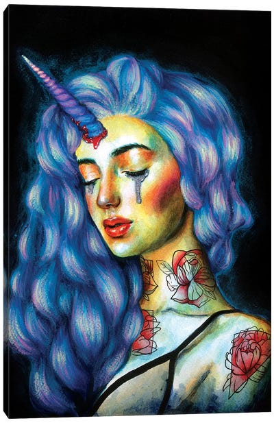 Unicorn Tears Canvas Art Print - Olesya Umantsiva
