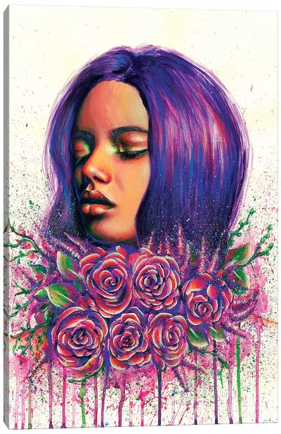 Violet Canvas Art Print - Olesya Umantsiva