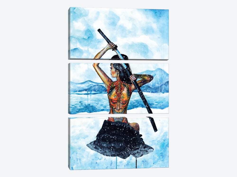 Warrior by Olesya Umantsiva 3-piece Canvas Print