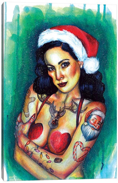 Christmas Wish Canvas Art Print - Naughty or Nice