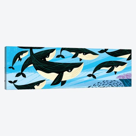 Whale Swim Canvas Print #OLV106} by Oliver Lake Canvas Artwork