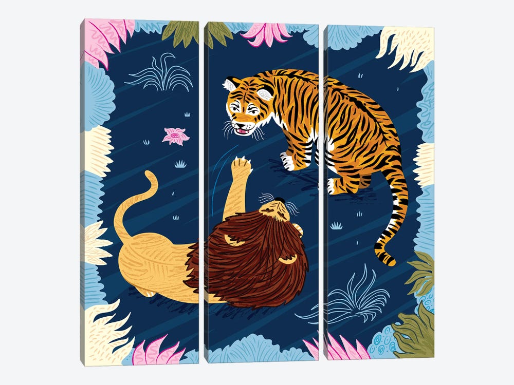 Rumble In The Jungle by Oliver Lake 3-piece Art Print