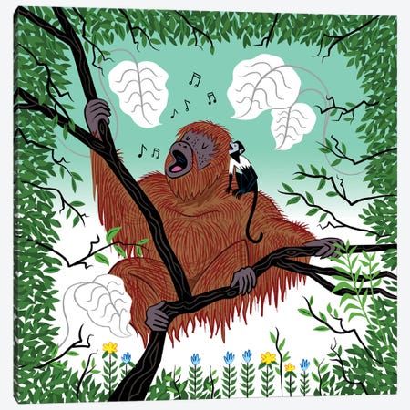 Simian Songs Canvas Print #OLV110} by Oliver Lake Canvas Artwork