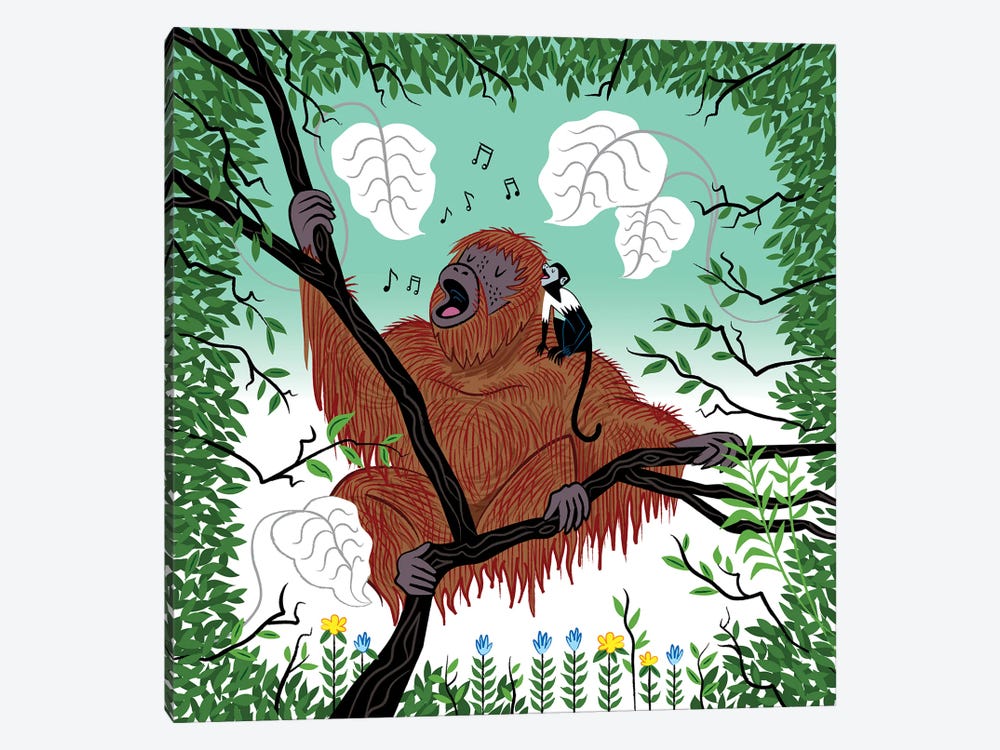 Simian Songs by Oliver Lake 1-piece Canvas Print
