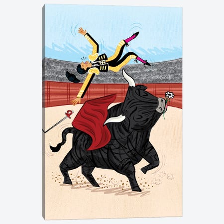 Death Of A Matador Canvas Print #OLV111} by Oliver Lake Canvas Art