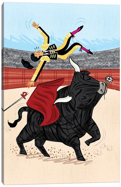 Death Of A Matador Canvas Art Print - Extreme Sports Art