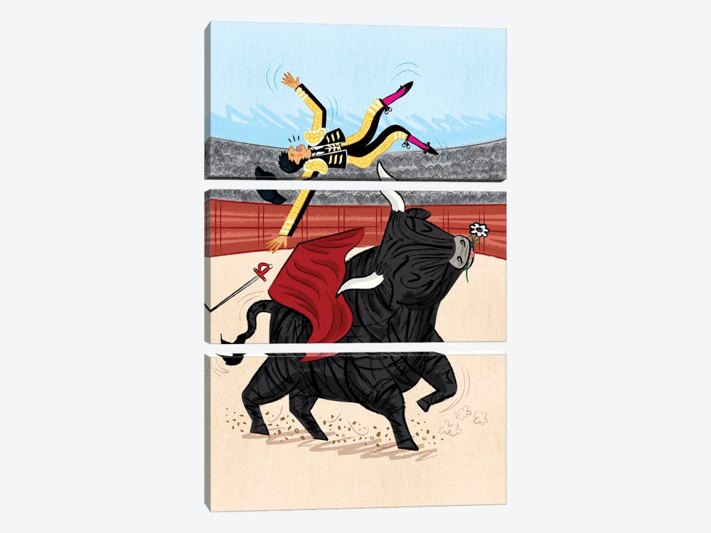 Death Of A Matador by Oliver Lake 3-piece Canvas Art