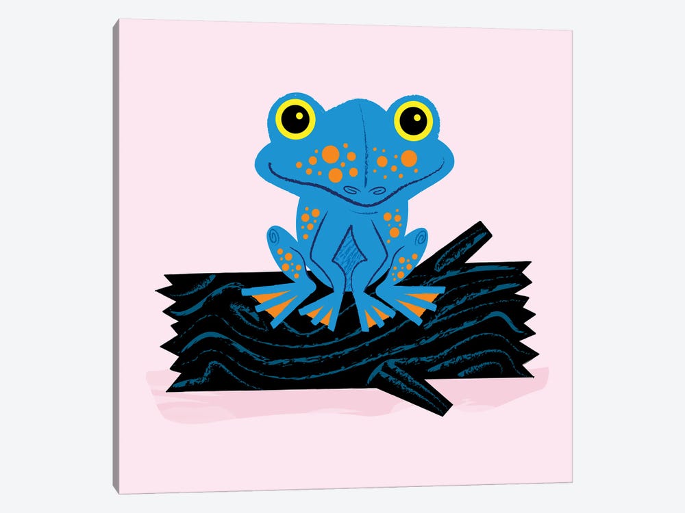 Frog On A Log by Oliver Lake 1-piece Canvas Art Print