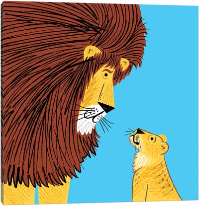 Listen To The Lion Canvas Art Print - Oliver Lake