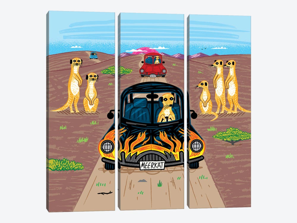 Meer Cars by Oliver Lake 3-piece Canvas Art Print