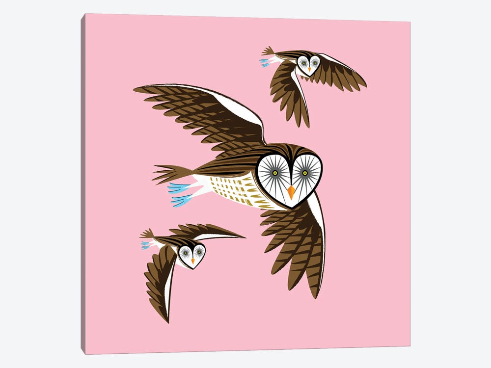 Owls On The Prowl by Oliver Lake 1-piece Canvas Art Print