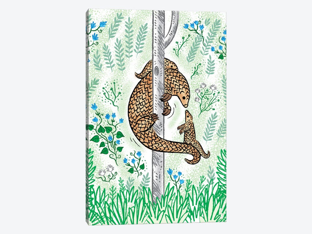 Pangolin Parenting by Oliver Lake 1-piece Canvas Wall Art