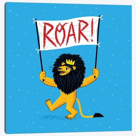 Roar Canvas Print #OLV36} by Oliver Lake Canvas Art