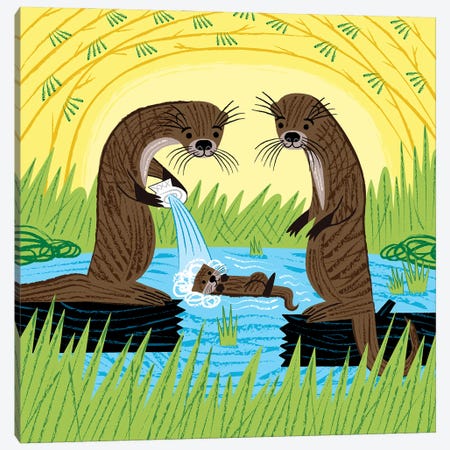 An Otter's Paradise Canvas Print #OLV3} by Oliver Lake Canvas Art