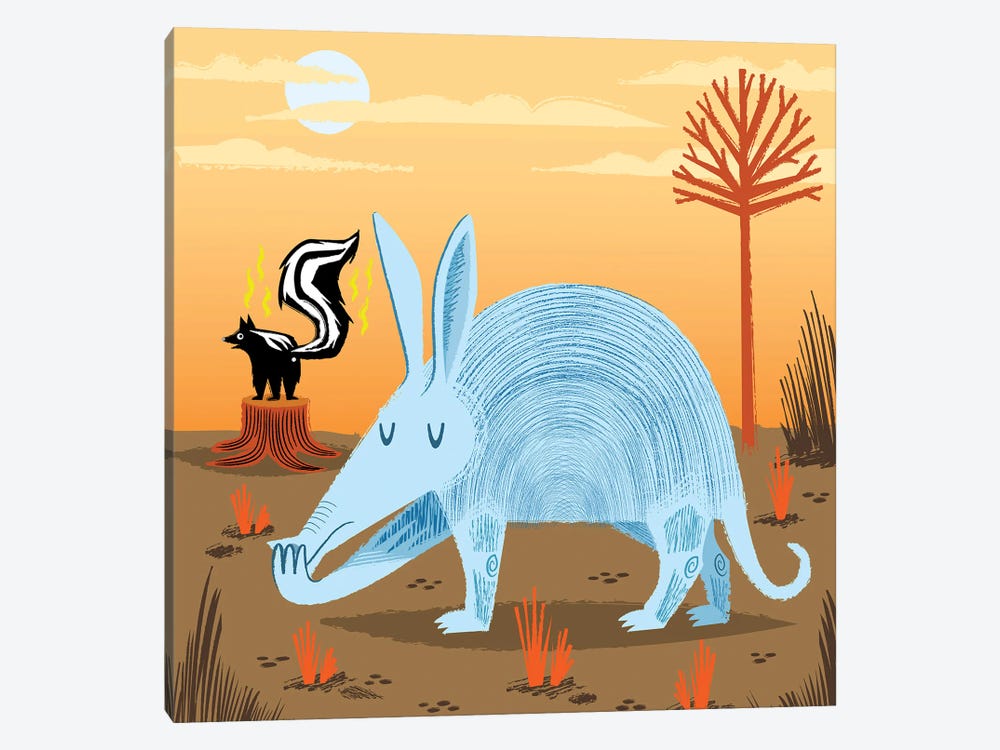 The Aardvark And The Skunk by Oliver Lake 1-piece Canvas Artwork