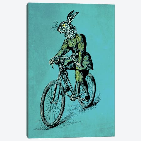 The Bicycle Bunny Canvas Print #OLV50} by Oliver Lake Canvas Art Print
