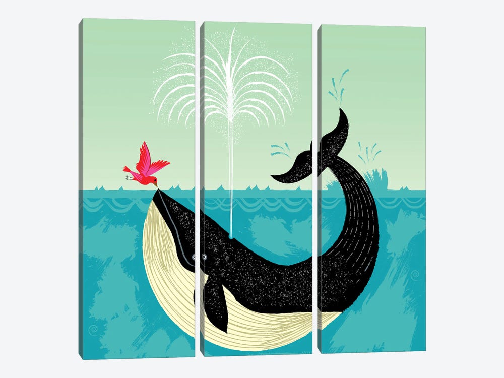 The Bird and The Whale by Oliver Lake 3-piece Canvas Artwork