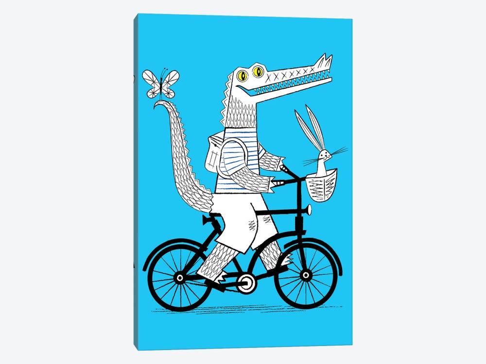 The Crococycle by Oliver Lake 1-piece Canvas Artwork
