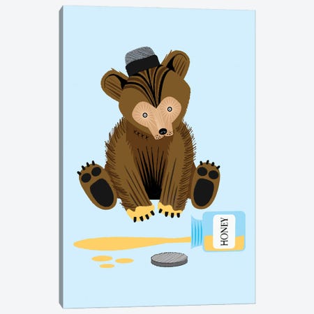 The Honey Bear Canvas Print #OLV58} by Oliver Lake Canvas Art Print