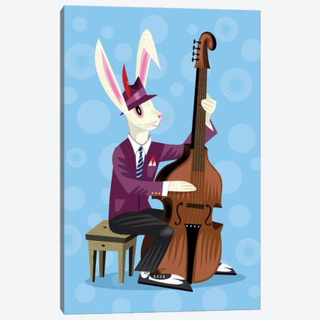 The Jazz Bunny Canvas Print #OLV59} by Oliver Lake Canvas Art Print
