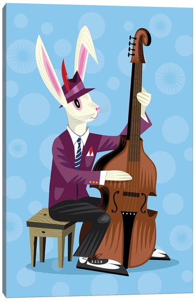 The Jazz Bunny Canvas Art Print - Oliver Lake