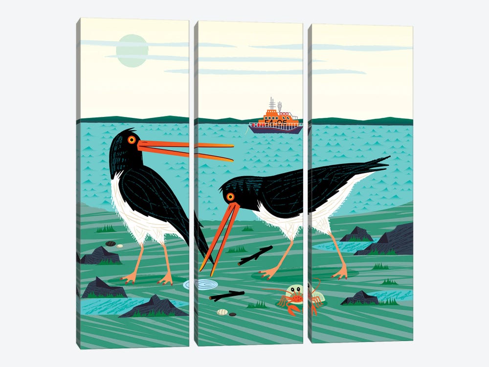 The Oystercatchers by Oliver Lake 3-piece Art Print