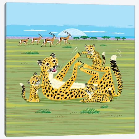 Cheetahs and Gazelles Canvas Print #OLV7} by Oliver Lake Canvas Print