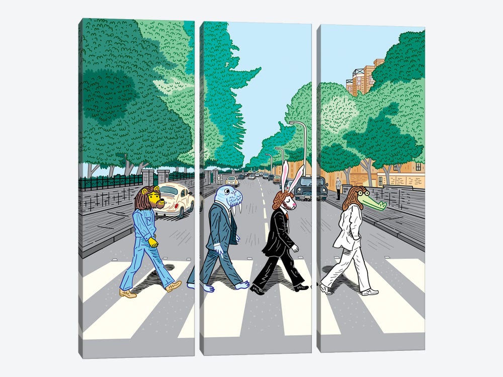 The Walrus Was Paul by Oliver Lake 3-piece Canvas Wall Art
