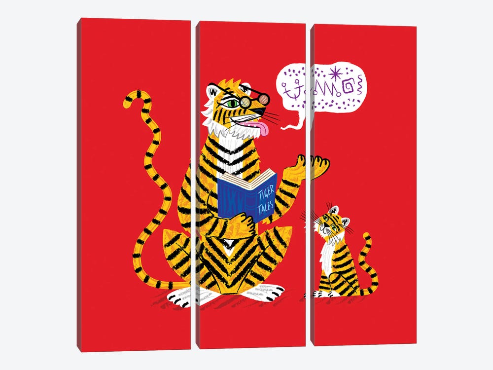Tiger Tales by Oliver Lake 3-piece Canvas Wall Art
