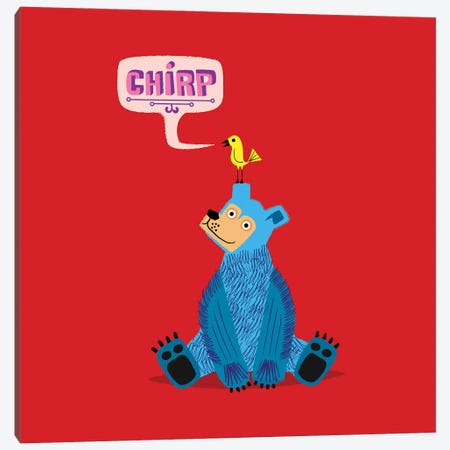 Chirp Canvas Print #OLV8} by Oliver Lake Canvas Wall Art